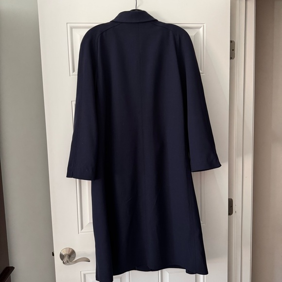Rena Lange Navy Tailored A-Line Coat | Gold Buttons | Germany | 8 - Picture 3 of 12
